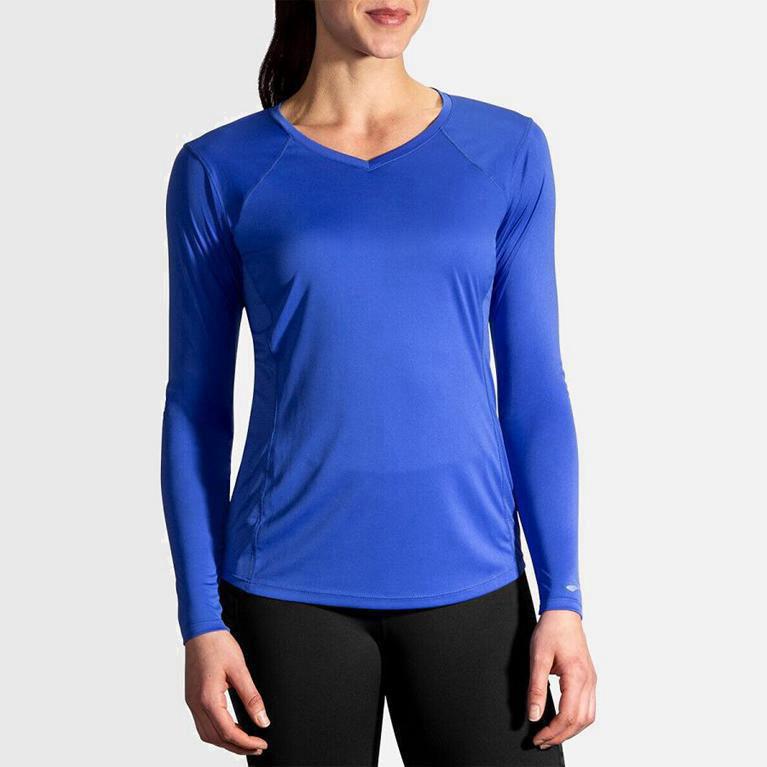 Brooks Stealth - Camisetas Manga Larga Mujer - Azules (PU9746150)